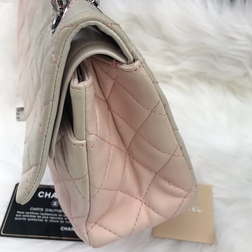 💞 CHANEL 💞 BARBIE OMBRE 2.55 DOUBLE FLAP QUILTED - Picture 10 of 16